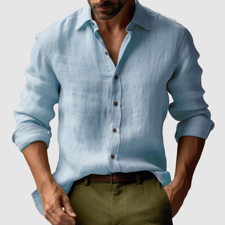 Ashcroft | Men's Vintage Linen Long-Sleeve Shirt