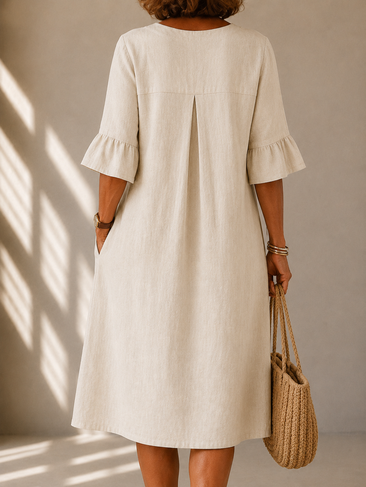 Ashcroft | Button Front Linen Dress