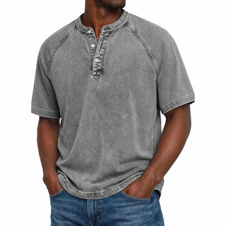 DONACCI Washed Denim Henley