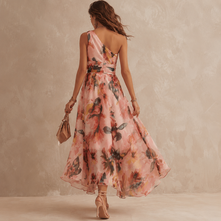 Aurora | Asymmetric Floral Dress