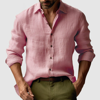 Ashcroft | Men's Vintage Linen Long-Sleeve Shirt
