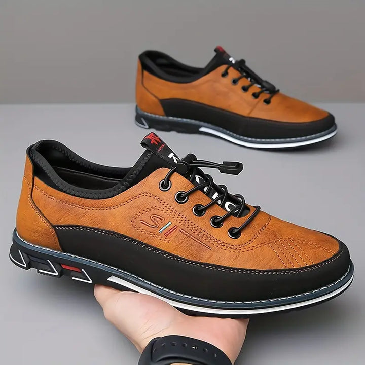DONACCI Leather Slip-Lace Sneaker
