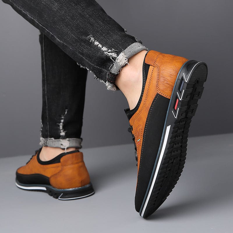 DONACCI Leather Slip-Lace Sneaker