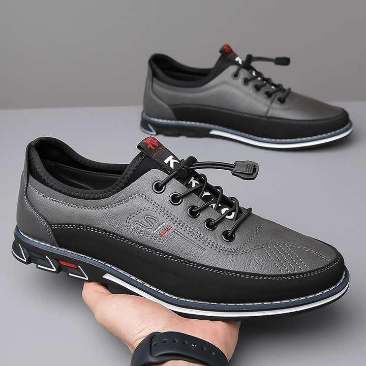DONACCI Leather Slip-Lace Sneaker