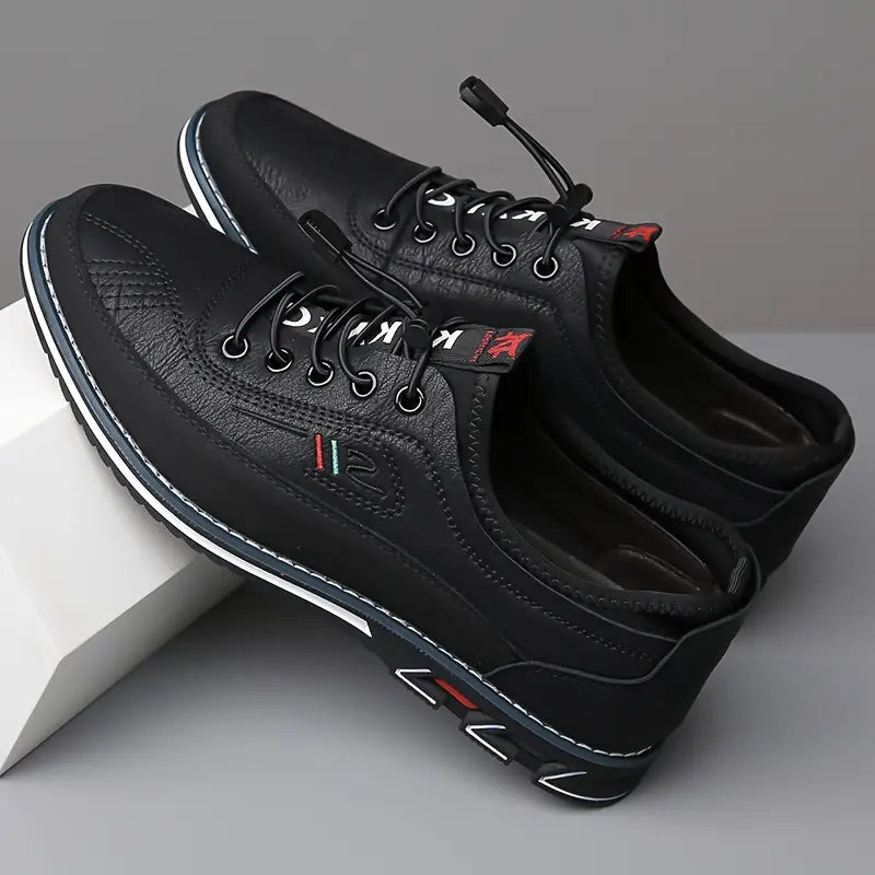 DONACCI Leather Slip-Lace Sneaker