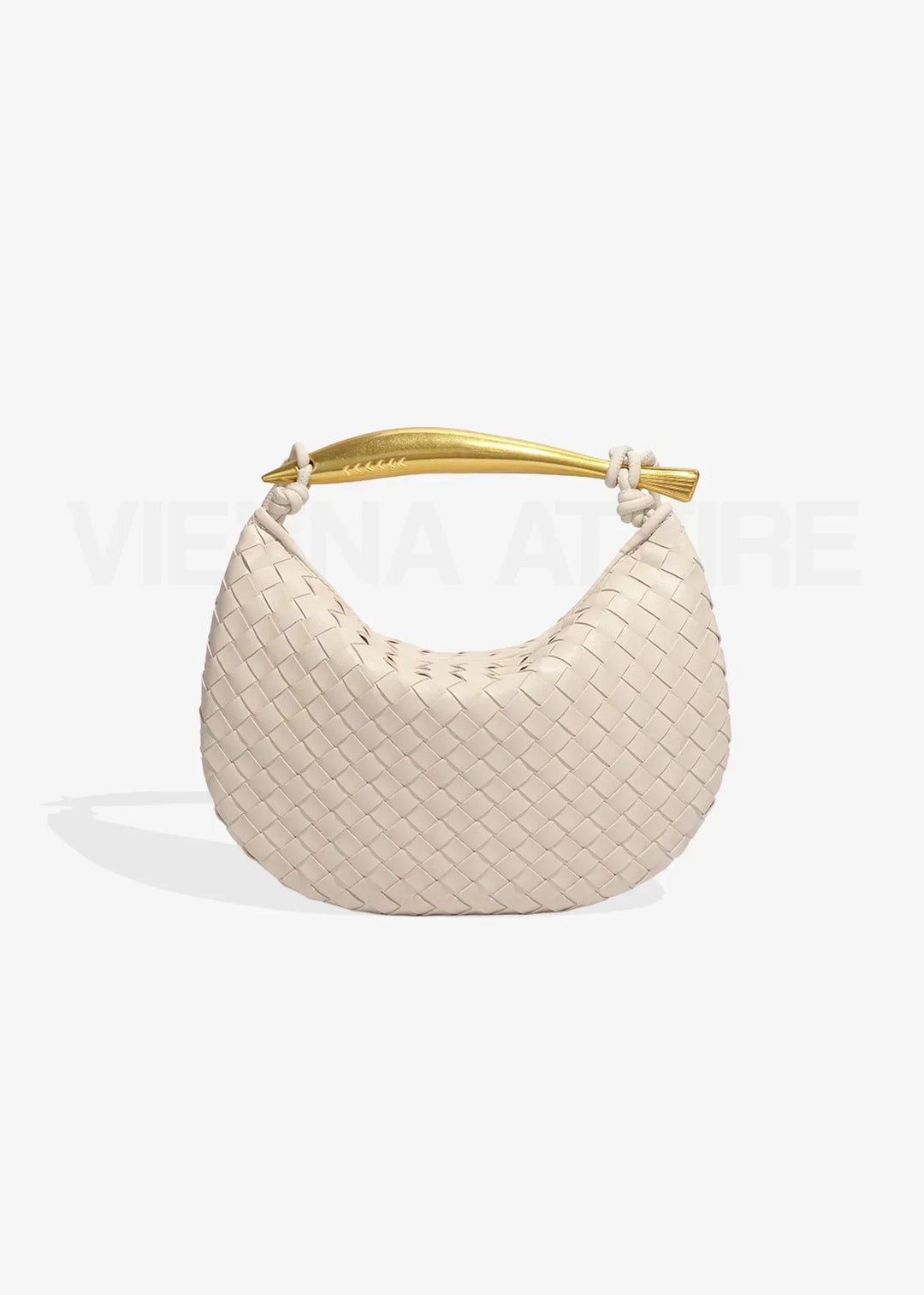 Alejandra | Woven Bag with Gold Handle