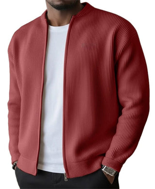 DONACCI Ribbed Zip Cardigan