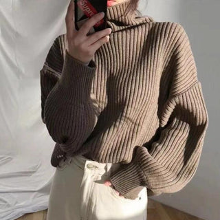 Cazel | Luxe Roll-Neck Jumper with Balloon Sleeves