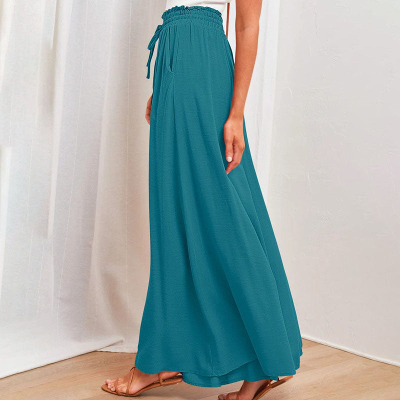 Wide-Leg Casual Trousers