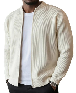DONACCI Ribbed Zip Cardigan