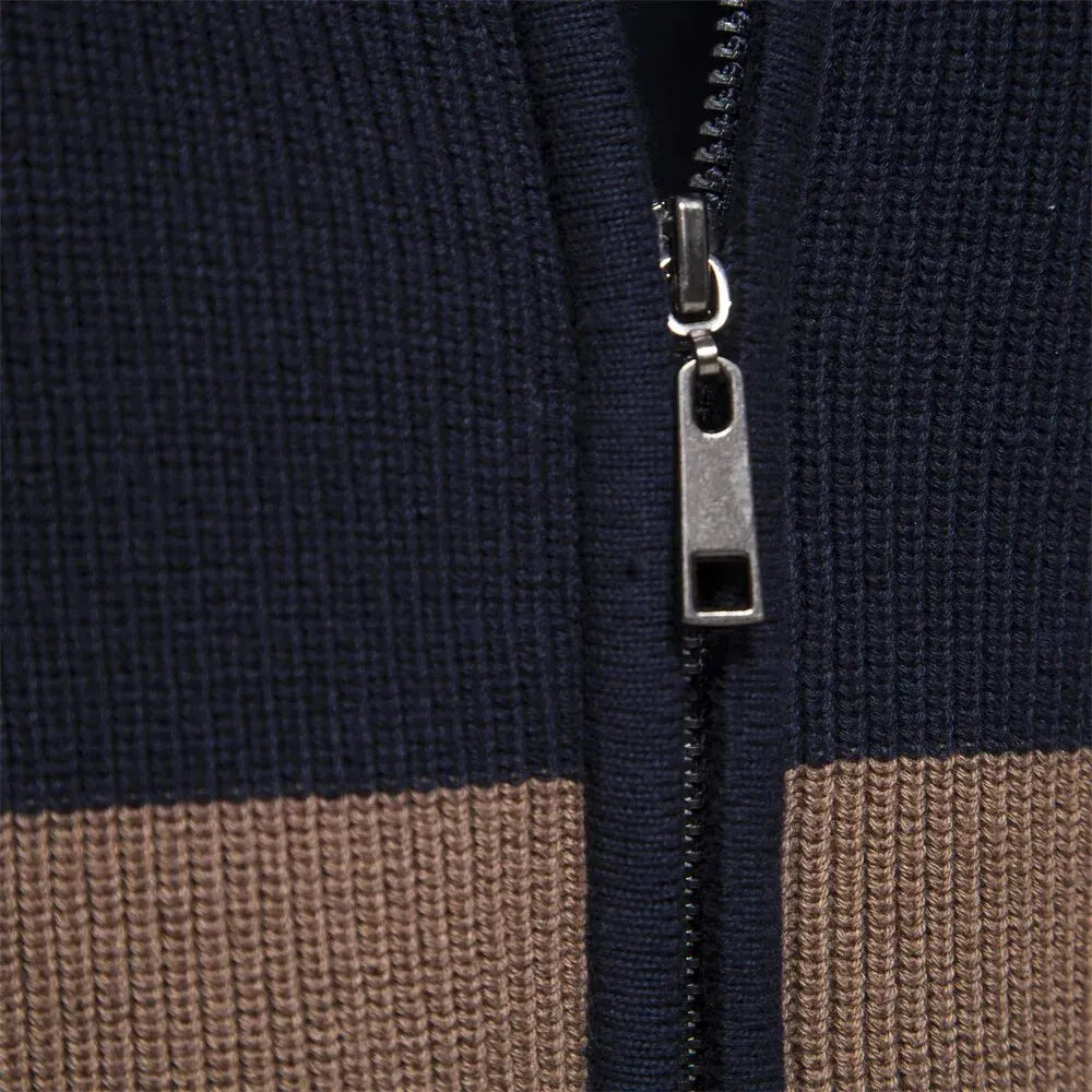 DONACCI Colorblock Zip Cardigan