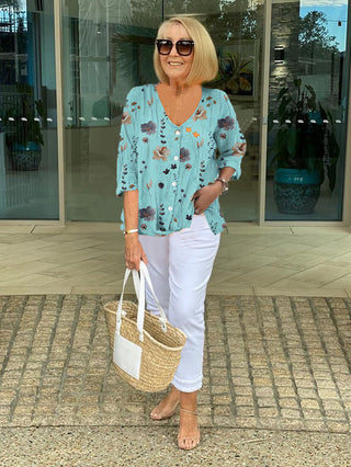 Ashcroft | Bellamy Floral French Vintage Blouse