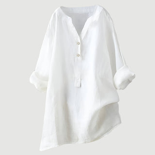 Ashcroft | Linen Blend Button-Through Blouse