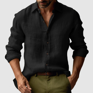 Ashcroft | Men's Vintage Linen Long-Sleeve Shirt