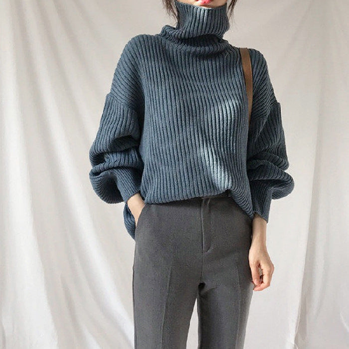 Cazel | Luxe Roll-Neck Jumper with Balloon Sleeves