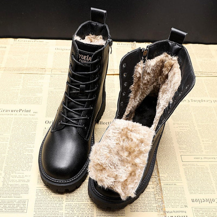 Ashcroft | Elegant Black Leather Winter Boots