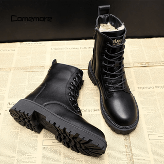 Ashcroft | Elegant Black Leather Winter Boots