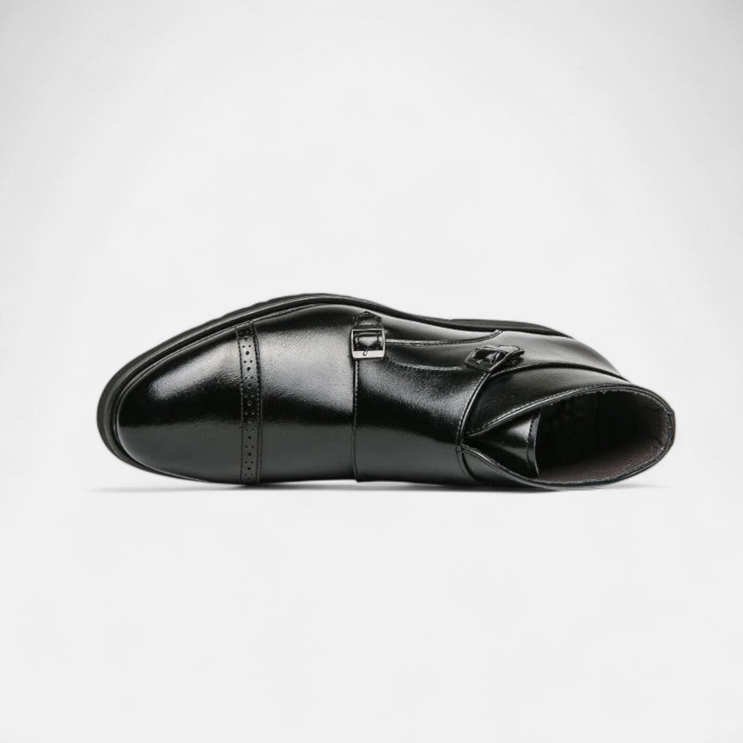 Ashcroft | Patrizio Men's Premium Vegan Leather Monk Strap Boots