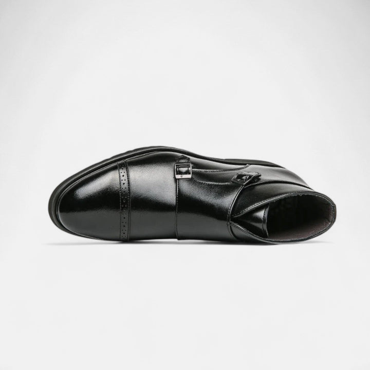 Ashcroft | Patrizio Men's Premium Vegan Leather Monk Strap Boots