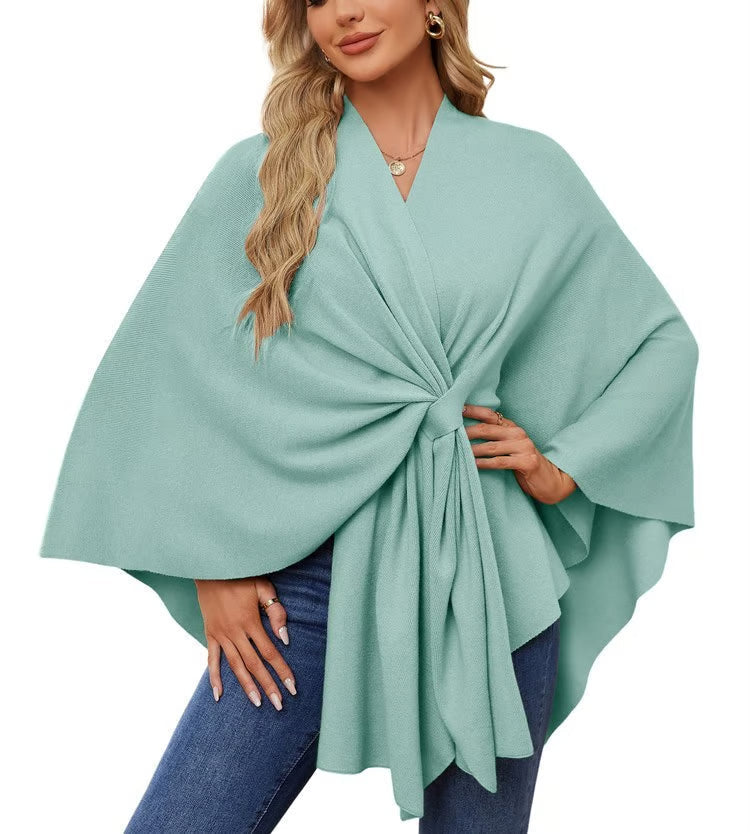 Maegan | Elegant Poncho-Style Shawl