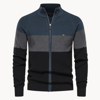 DONACCI Colorblock Zip Cardigan