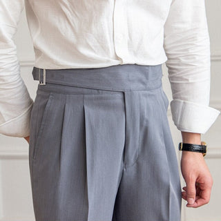 Ashcroft | Ellis Classic High-Waist Trousers with Buckle Closure