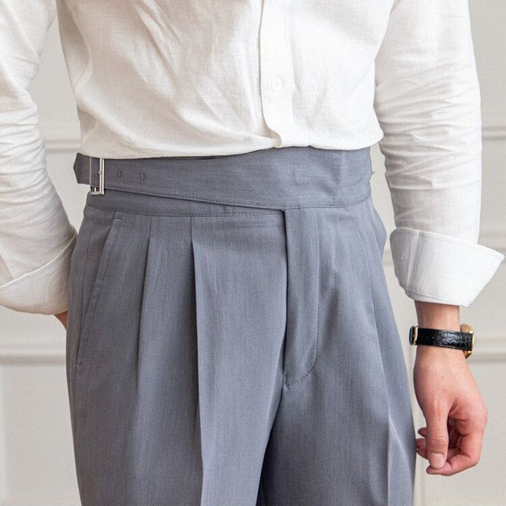 Ashcroft | Ellis Classic High-Waist Trousers with Buckle Closure