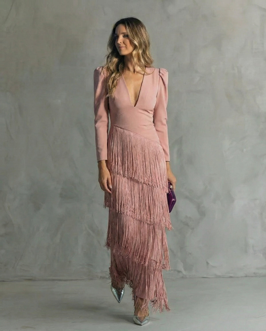 Chiara | Fringe-Sleeve Dress