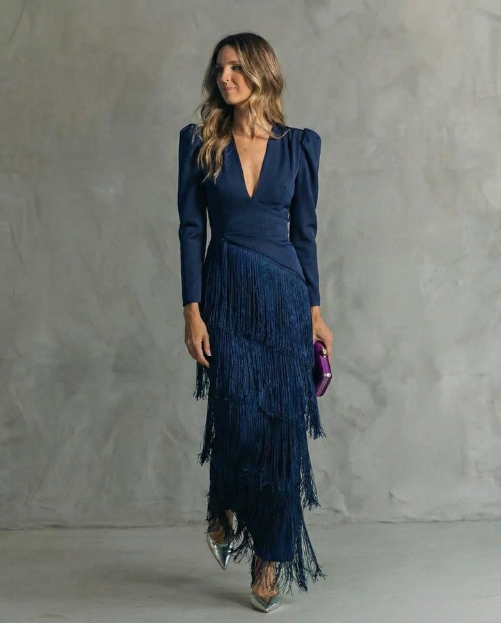 Chiara | Fringe-Sleeve Dress