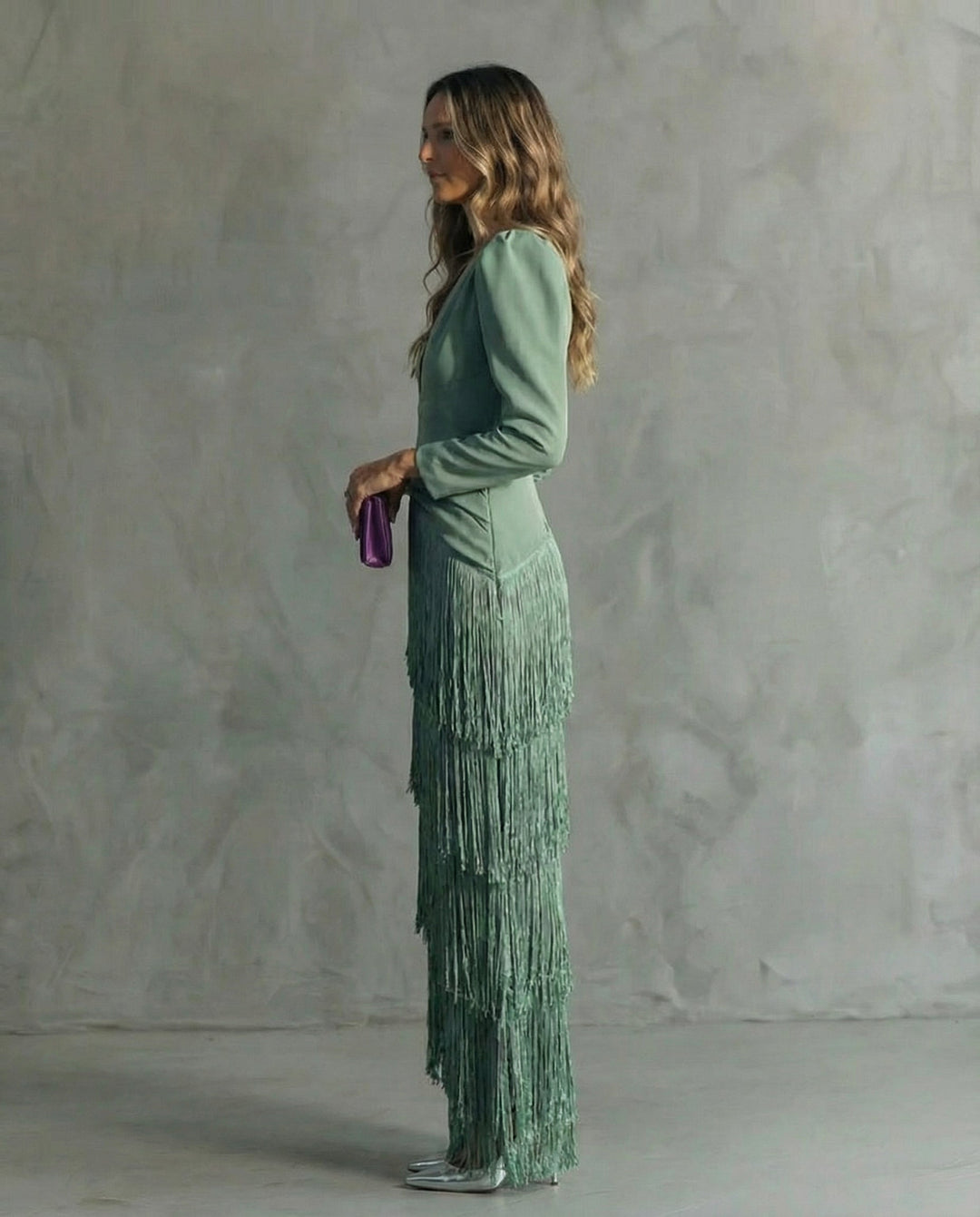 Chiara | Fringe-Sleeve Dress