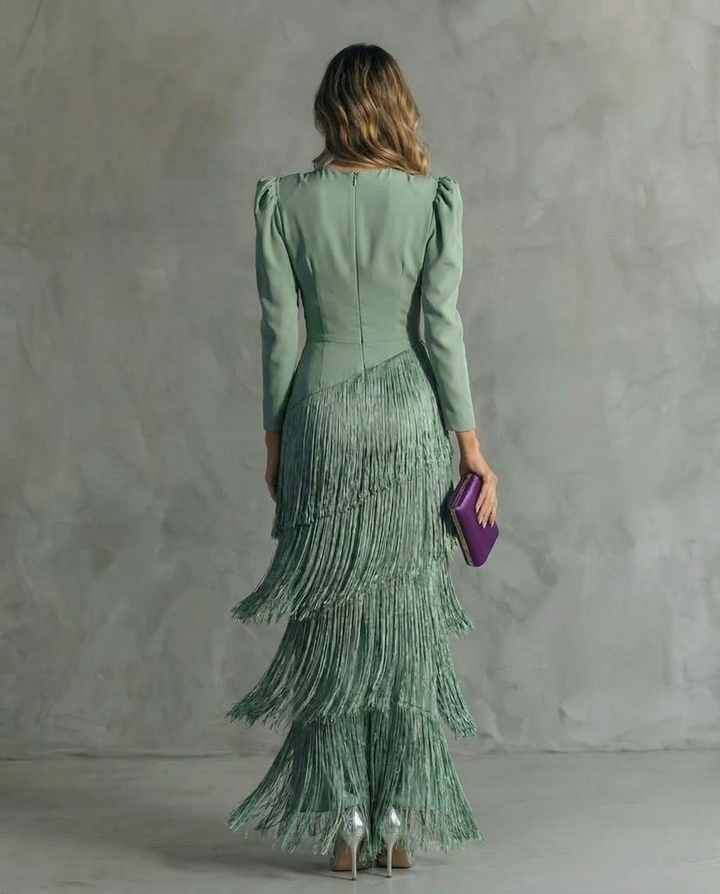 Chiara | Fringe-Sleeve Dress