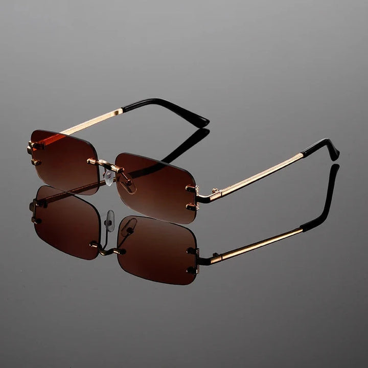 Ashcroft | Modena Rimless Rectangular Sunglasses