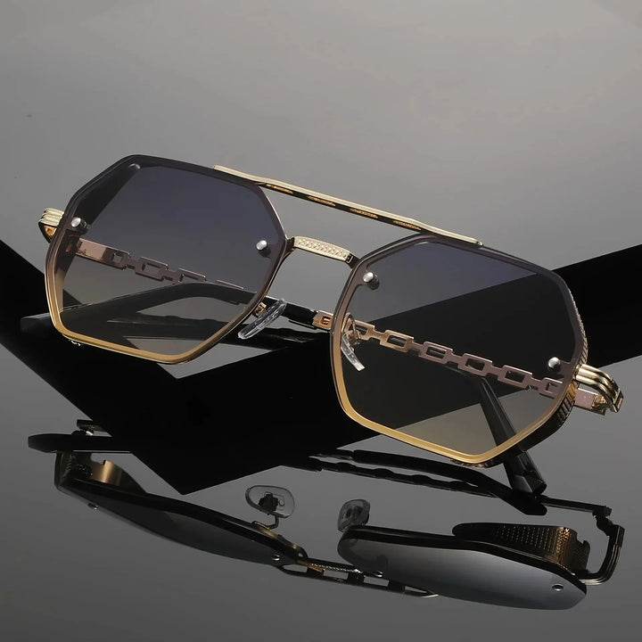 Ashcroft | Monarch Gold-Accent UV400 Sunglasses
