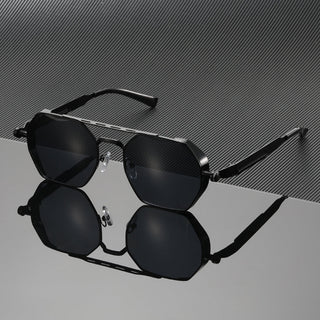 Ashcroft | Meridian Gold-Metal Gradient Sunglasses