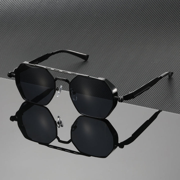 Ashcroft | Meridian Gold-Metal Gradient Sunglasses
