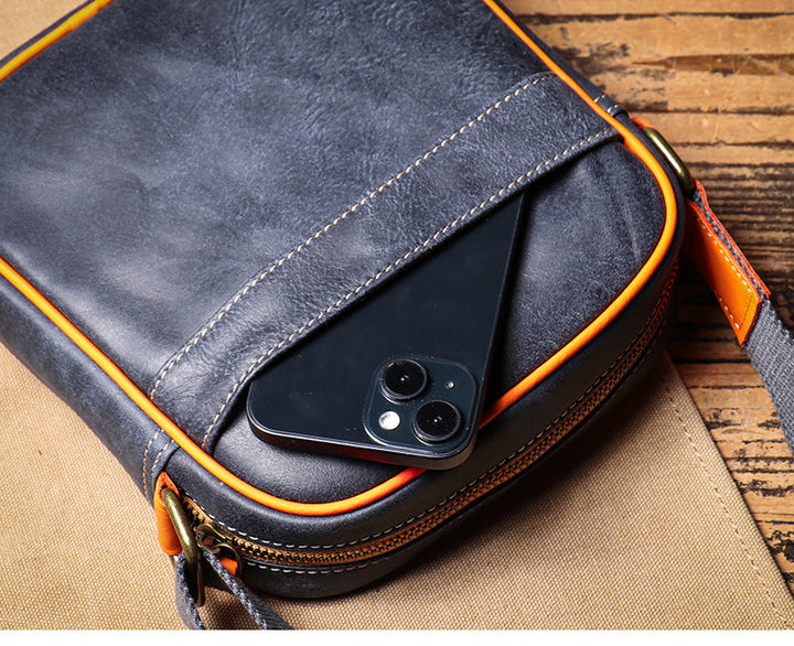 Ashcroft | Hudson Genuine Leather Crossbody Bag
