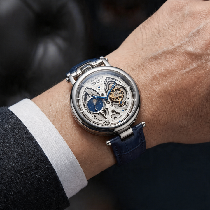 Ashcroft | Hastings Skeleton Dial Moon-Phase Mechanical Watch