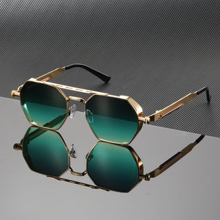Ashcroft | Meridian Gold-Metal Gradient Sunglasses