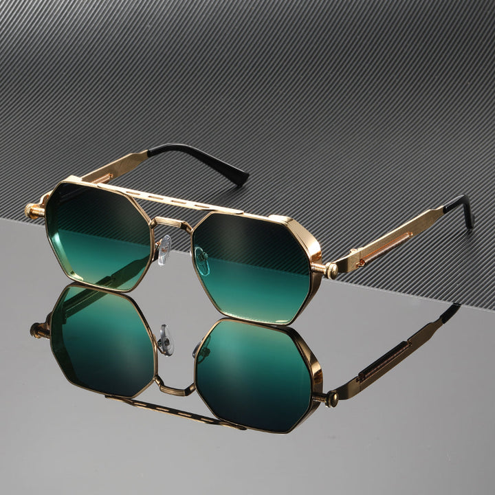 Ashcroft | Meridian Gold-Metal Gradient Sunglasses