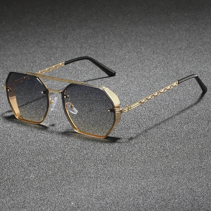 Ashcroft | Renzo Hexagonal Metal Sunglasses