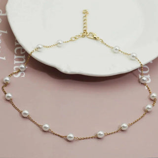Ashcroft | Celestine Gold Pearl Necklace