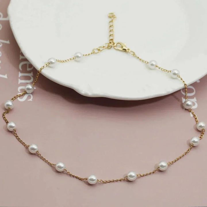 Ashcroft | Celestine Gold Pearl Necklace