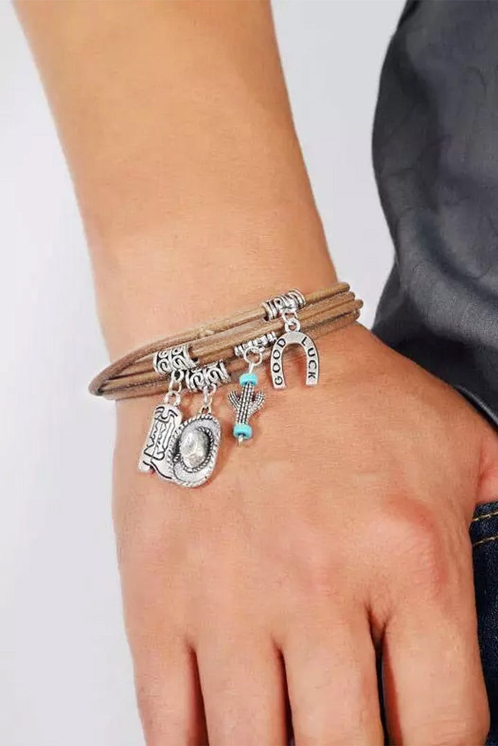 Ashcroft | Fortuna Multi-Layered Cactus Charm Bracelet