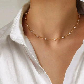 Ashcroft | Celestine Gold Pearl Necklace