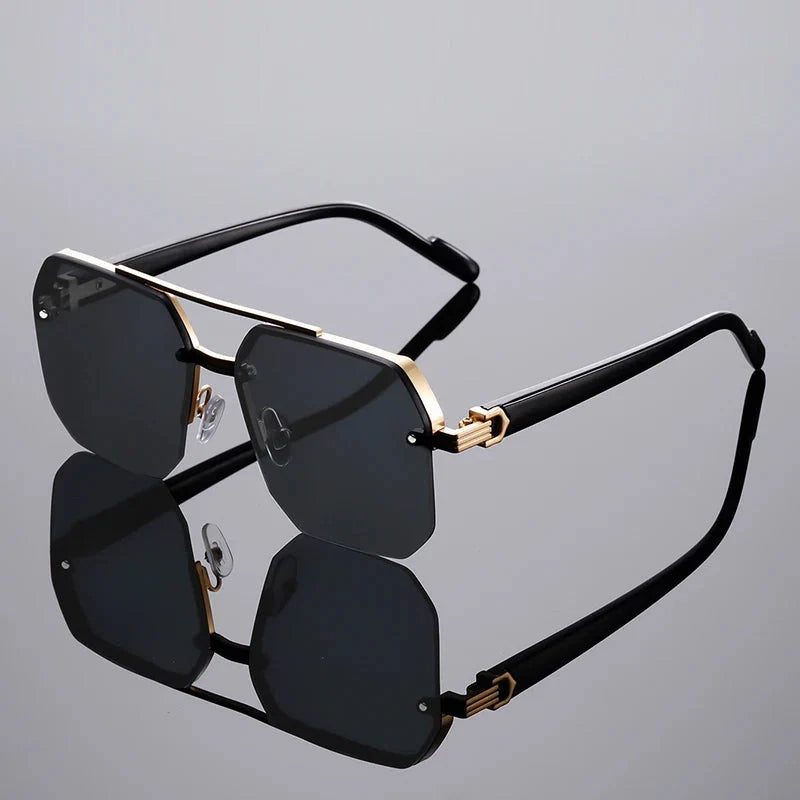 Ashcroft | Nexus Rimless Geometric Sunglasses