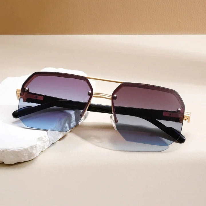 Ashcroft | Nexus Rimless Geometric Sunglasses