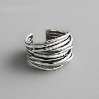 Ashcroft | Aurelia Sterling Silver Adjustable Layered Ring