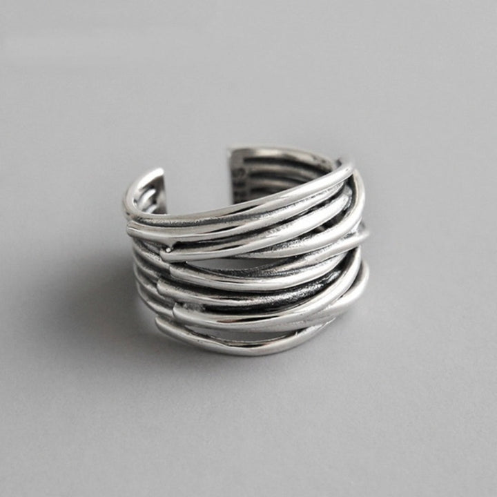 Ashcroft | Aurelia Sterling Silver Adjustable Layered Ring
