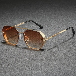 Ashcroft | Marcello Hexagonal Metal Sunglasses