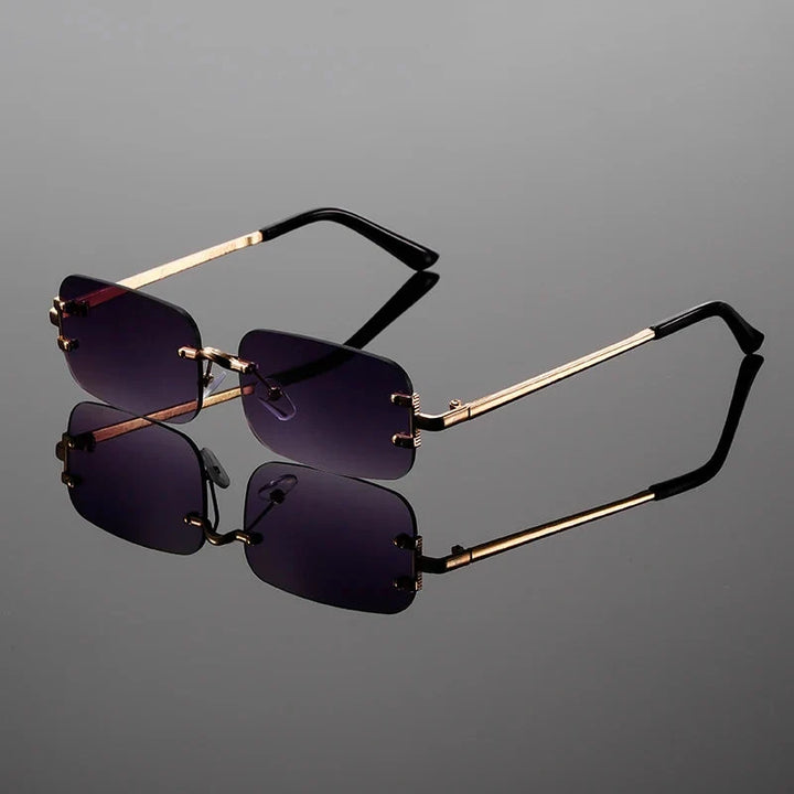 Ashcroft | Modena Rimless Rectangular Sunglasses